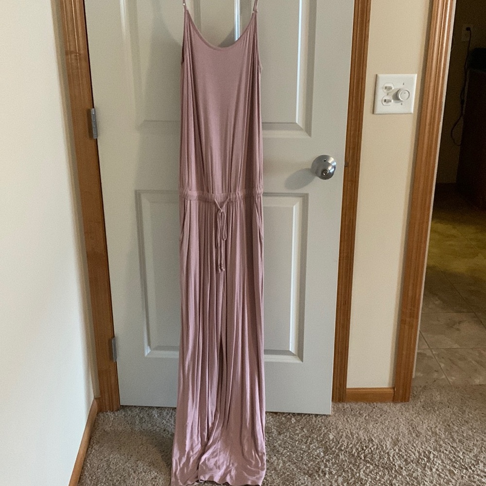 Light pink tank top jump suit